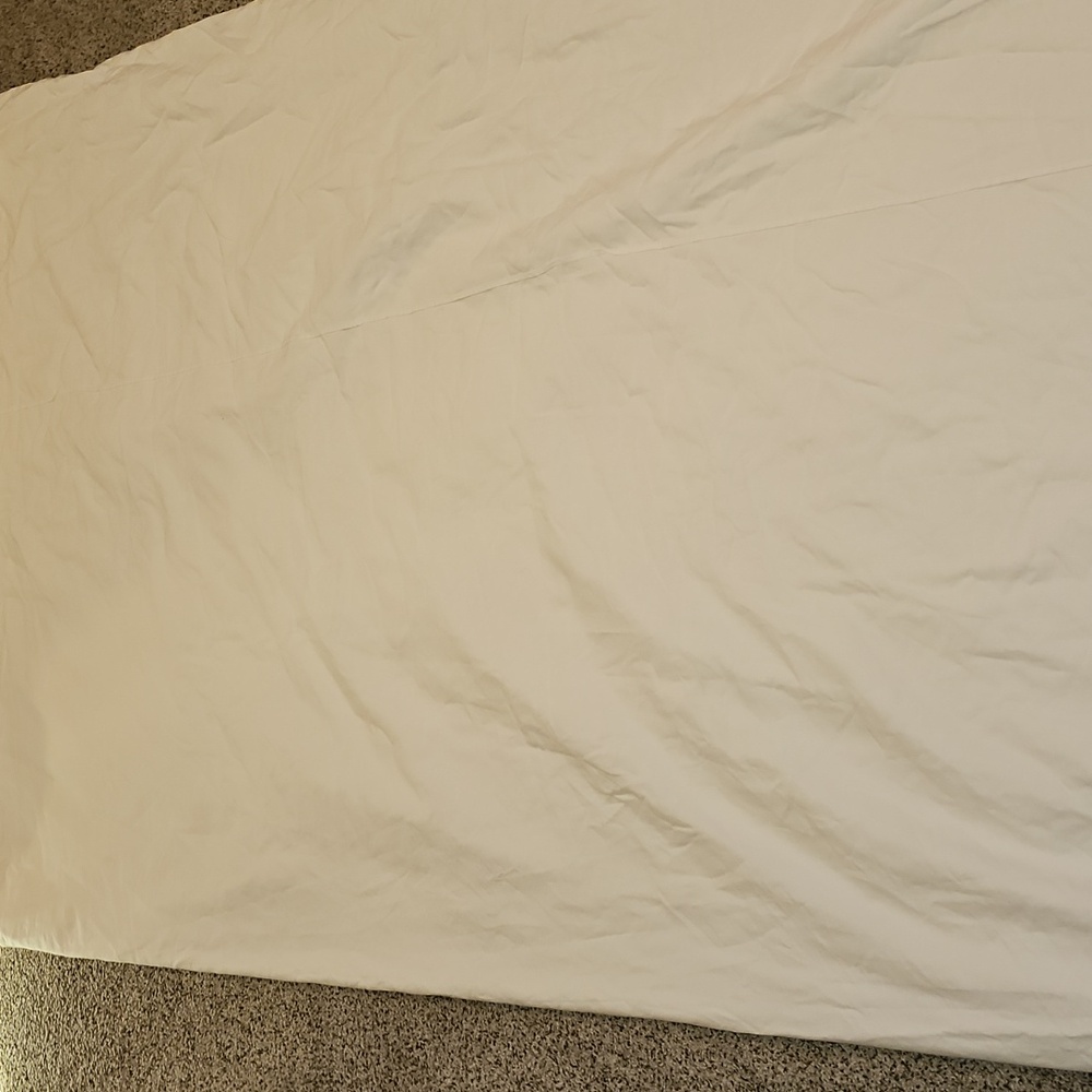 Final $! Pottery Barn Creamy White King Cal King Duvet Egyptian Cotton - Picture 6 of 14